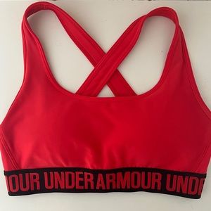 Red Under Armour Red Sports Bra